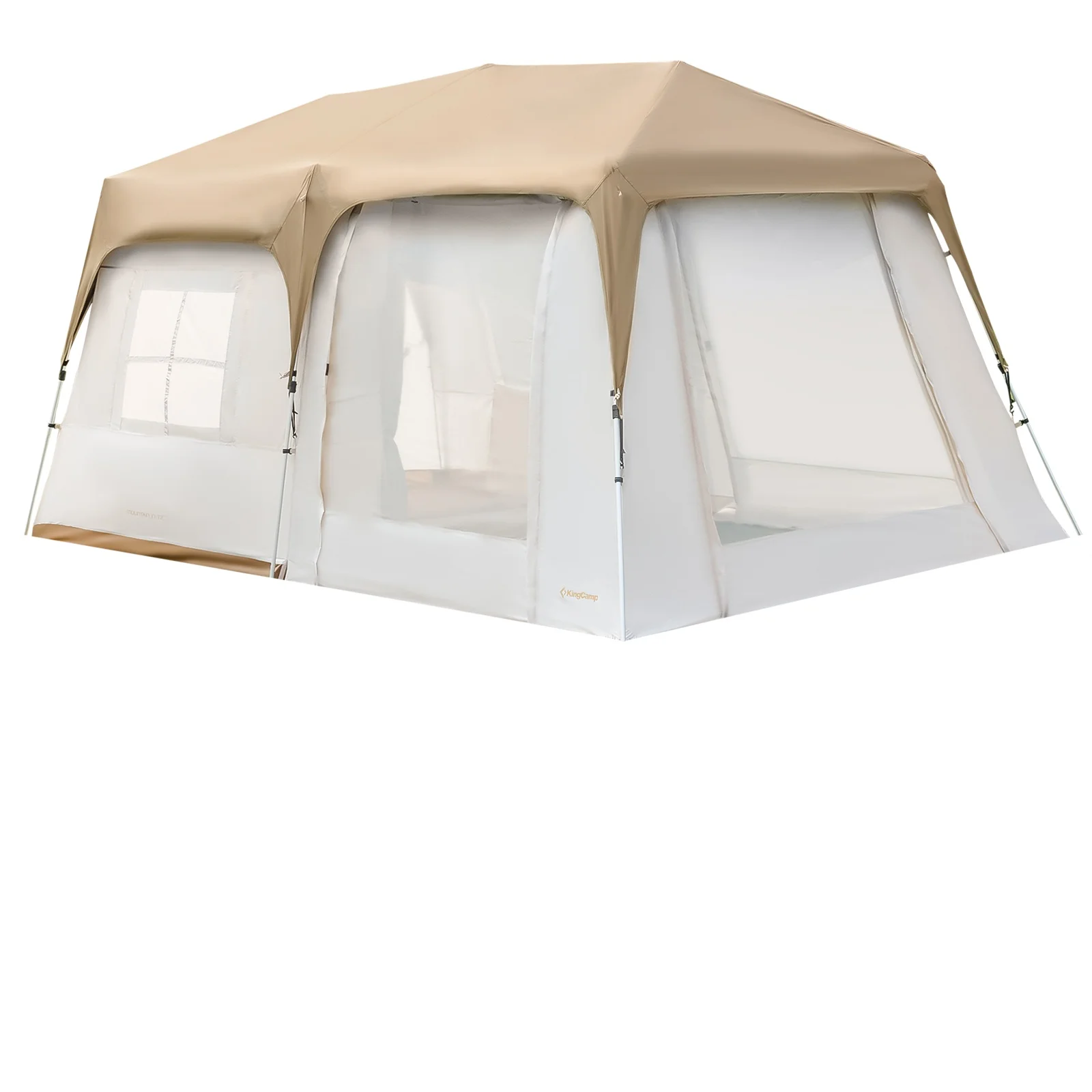 KingCamp Quick-open Tunnel Tent, Camping Tent Tunnel Tent With Screened Porch Room Awning For Travelling Outdoor Hiking