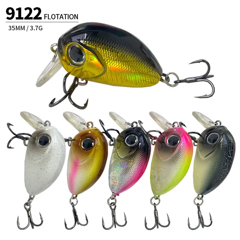 New Crankbait Wobblers Lure 35mm 3.7g High Quality Hooks 10 Different Colors Artificial Bait Hard Fishing Cranks