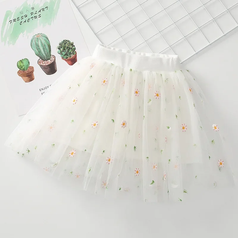 2-7Y Baby Girls Tutu Skirts Pearl Short Cake Toddler Girl Skirt Kids Bow Princess Wavy Pink Puffy Tulle Skirts Ballet Children