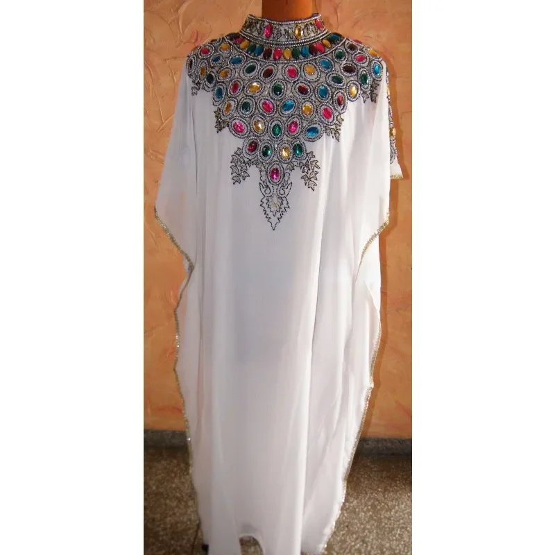 

Dubai Women Farasa Maxi Wedding Dress Ethnic Traditional Kaftan