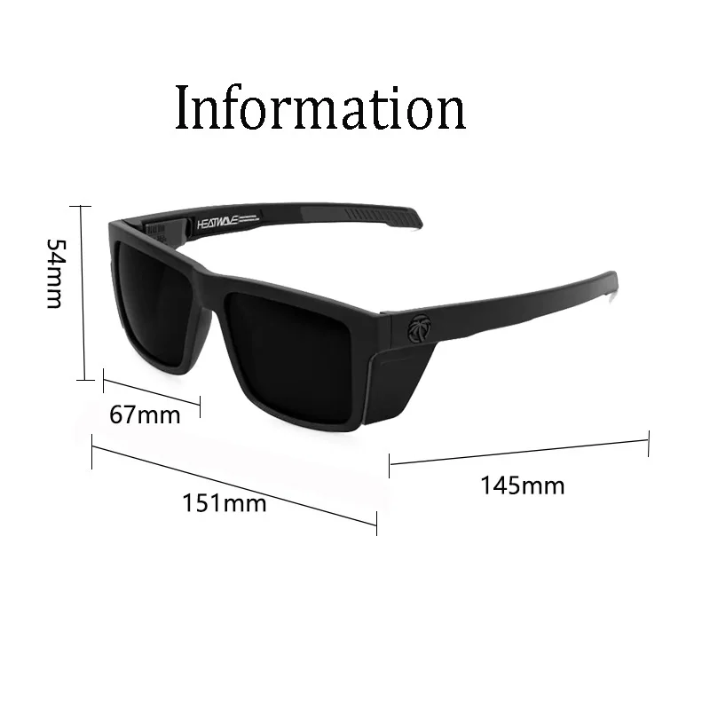 heat wave square women men Sunglasses Men Polarized UV  Vintage Fashion Square Men's photochromic Sun Glasses HW10 view 4