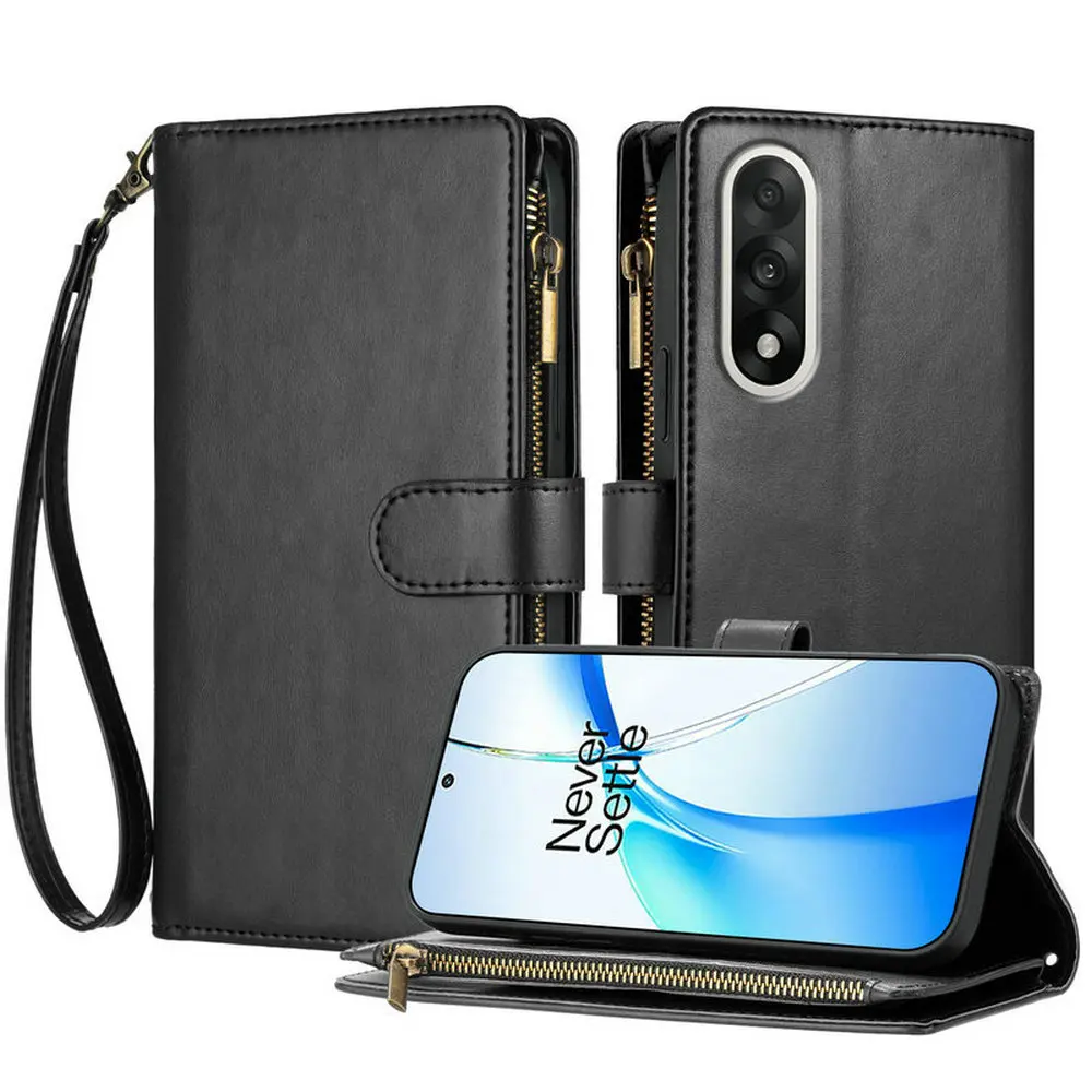 

Flip Case For Oneplus Nord 5 5G 9-Card Zipper Leather Wallet Etui for OnePlus Nord CE 5 Luxury Funda One Plus Nord 5 Cover