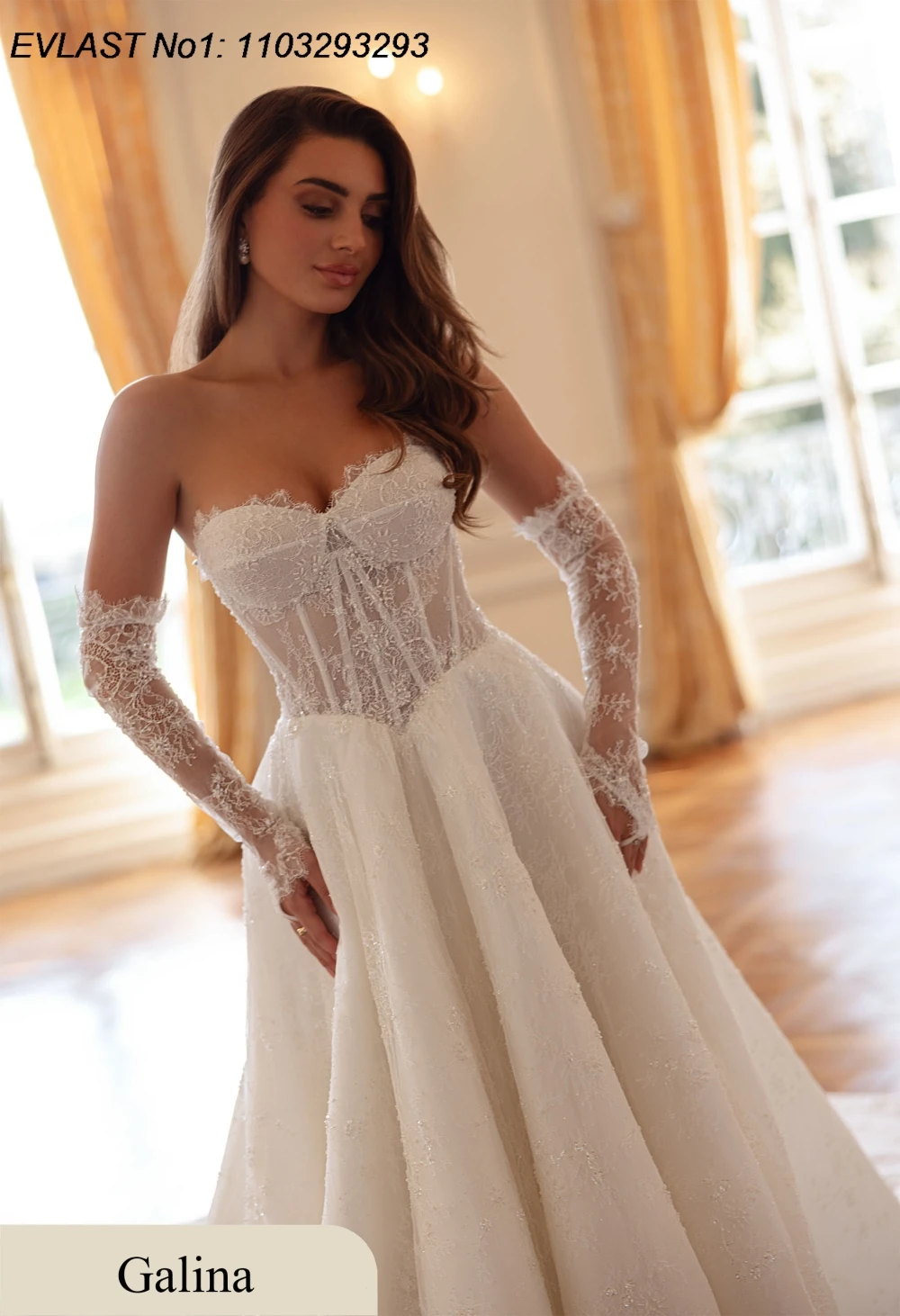 EVLAST مخصص فاخر 2026 حورية البحر فستان الزفاف الدانتيل زين كم طويل فستان زفاف Vestidos De Novia Mariee TMD100