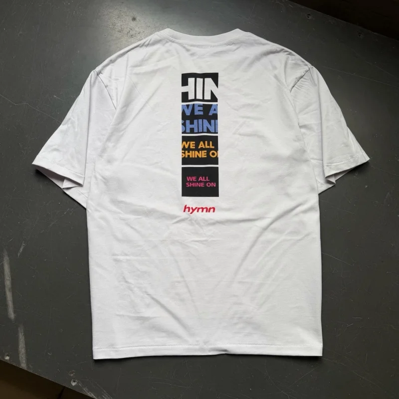 INSTANTKARMA! SAINT TEE White Printed Fashionable Minimalist Men's Women's Casual Short-Sleeve