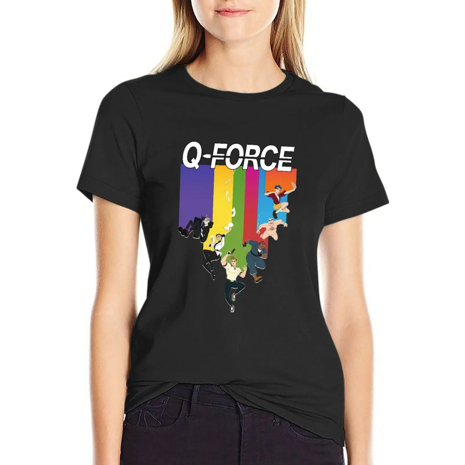 

Q-Force series Essential T-Shirt hippie clothes tops sweat cute tops t-shirt dress for Women long