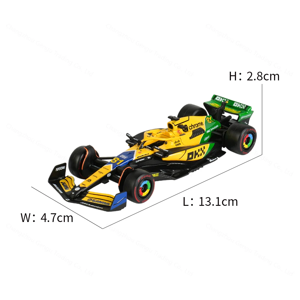 Bburago 1:43 2024 Mclaren Monaco MCL38 F1 Formula Car Die Cast Vehicles Collectible Model Racing Toys