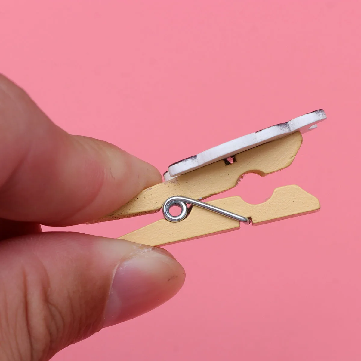 8Pcs Photo Clips Wooden Multifunctional Hanging Decor for Home Office Craft Projects Birthday Party Display Cartoon Panda Design