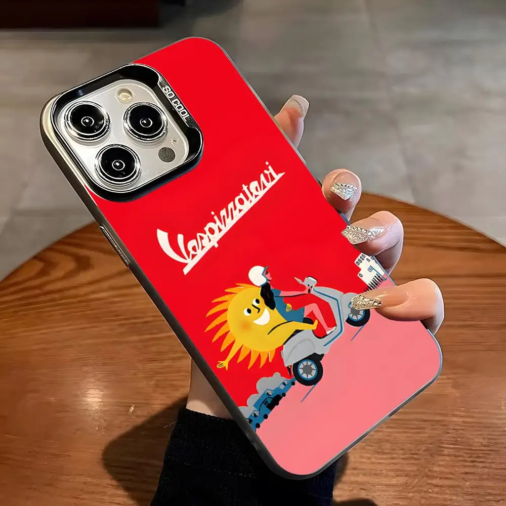 حافظة لهاتف آيفون 16 برو ماكس 15 برو 14 بلس 12 13 X XS Max XR 11 Pro غطاء فضي ملون