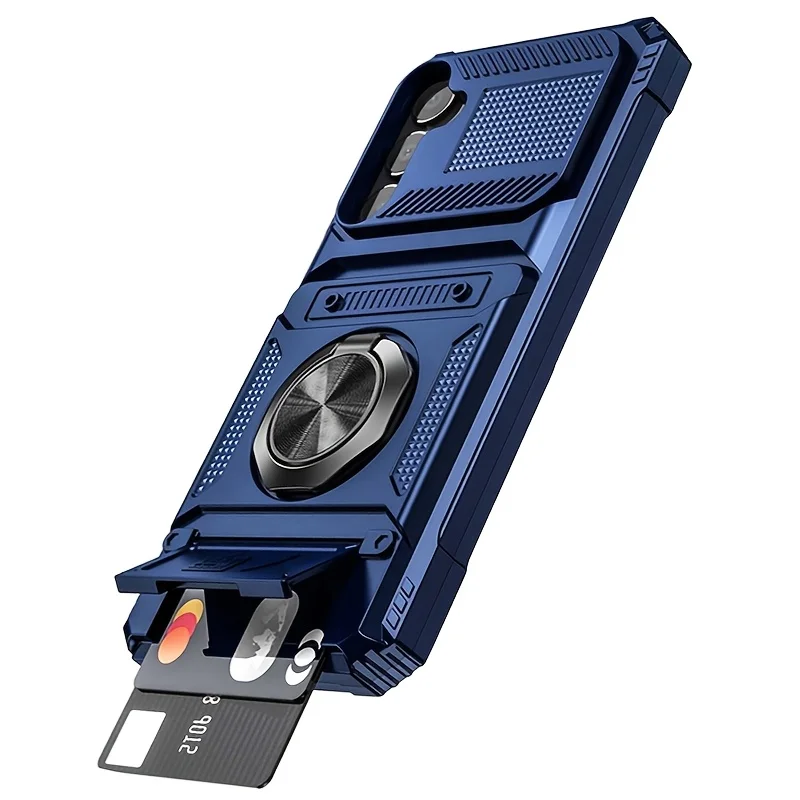 Hülle für Samsung A57 A37 A27 A17 5G S26 S25 Ultra FE mit magnetischem Drehring-Ständer, robuster Fallschutz und Brieftaschenfunktion