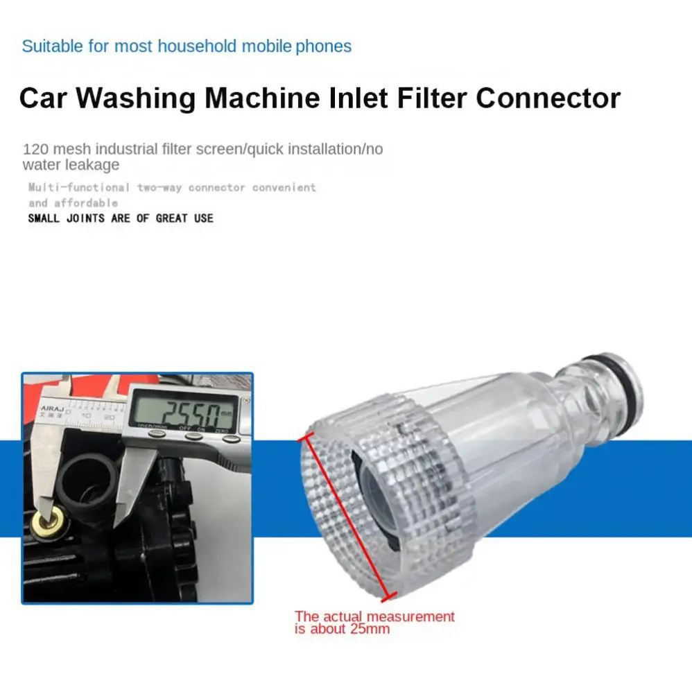 Filtro per l'acqua della macchina in plastica raccordo per il collegamento del filtro della lavatrice per auto ad alta pressione giunto del filtro di ingresso interfaccia da 3/4 pollici