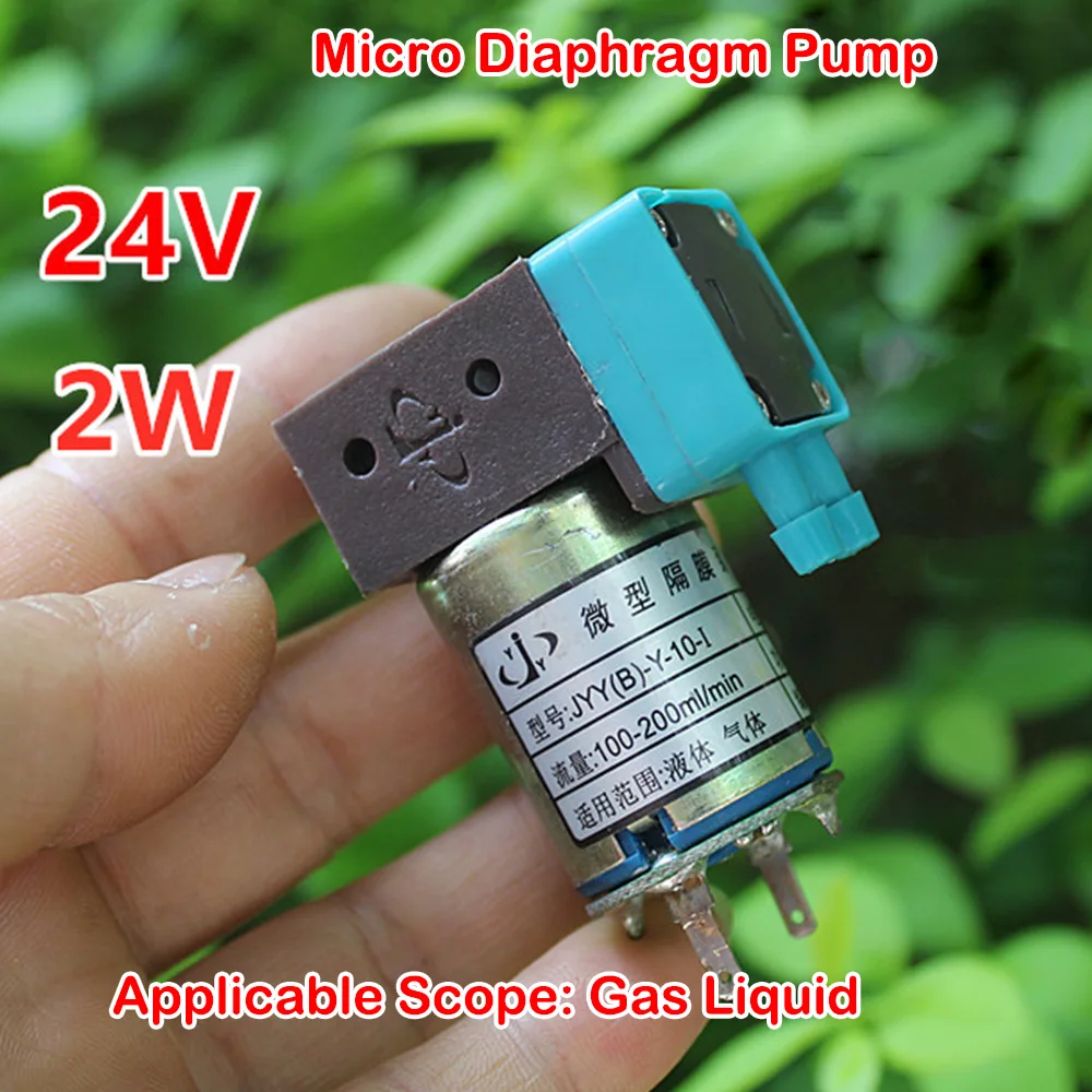 DC 24V 2W Diaphragm Pump Micro Piston Vacuum Air Pump Small Electric Water Pump 200ML/min for Medical Treatment Instrument