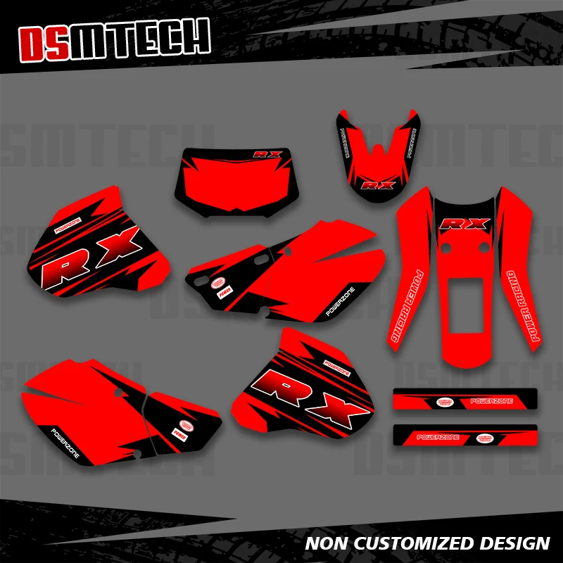 

DSMTECH для HONDA XR250 XR400 XR 250 XR 400 1996-2004 гг., полная графика, наклейки, мотоциклетный фон, индивидуальный номер 001