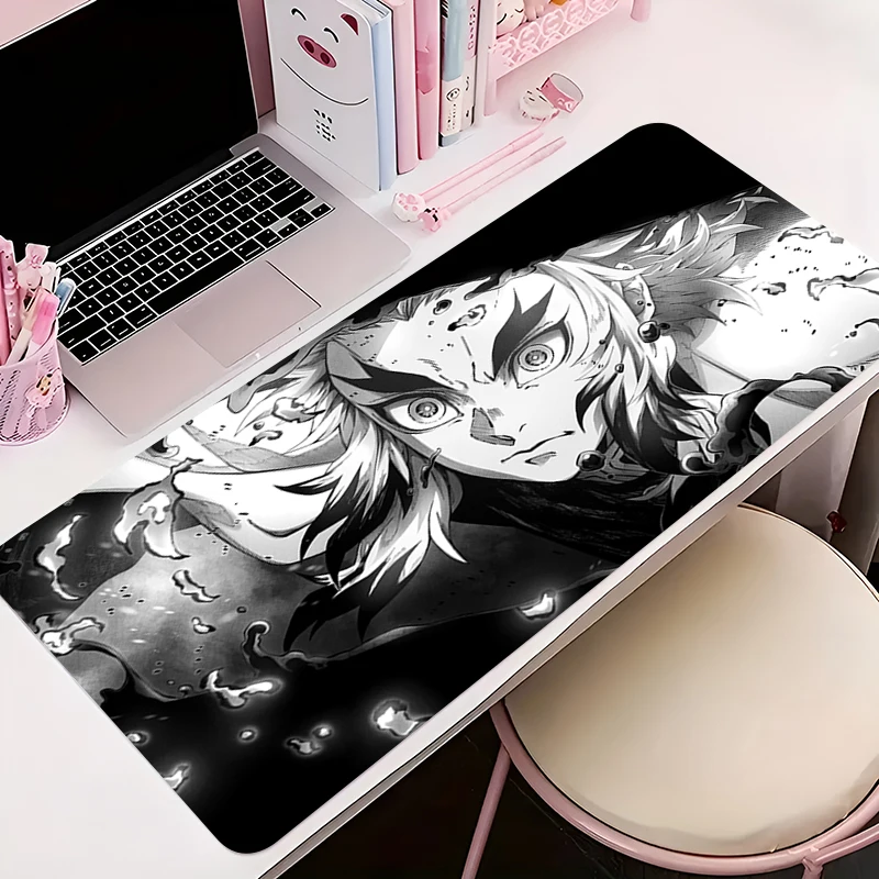 

Mouse Pad Gamer Anti-slip Anime Desk Mat Gaming PC Accessories HD Tablet Pad Large Mousepad D-demon Slayer Extended Keyboard Mat