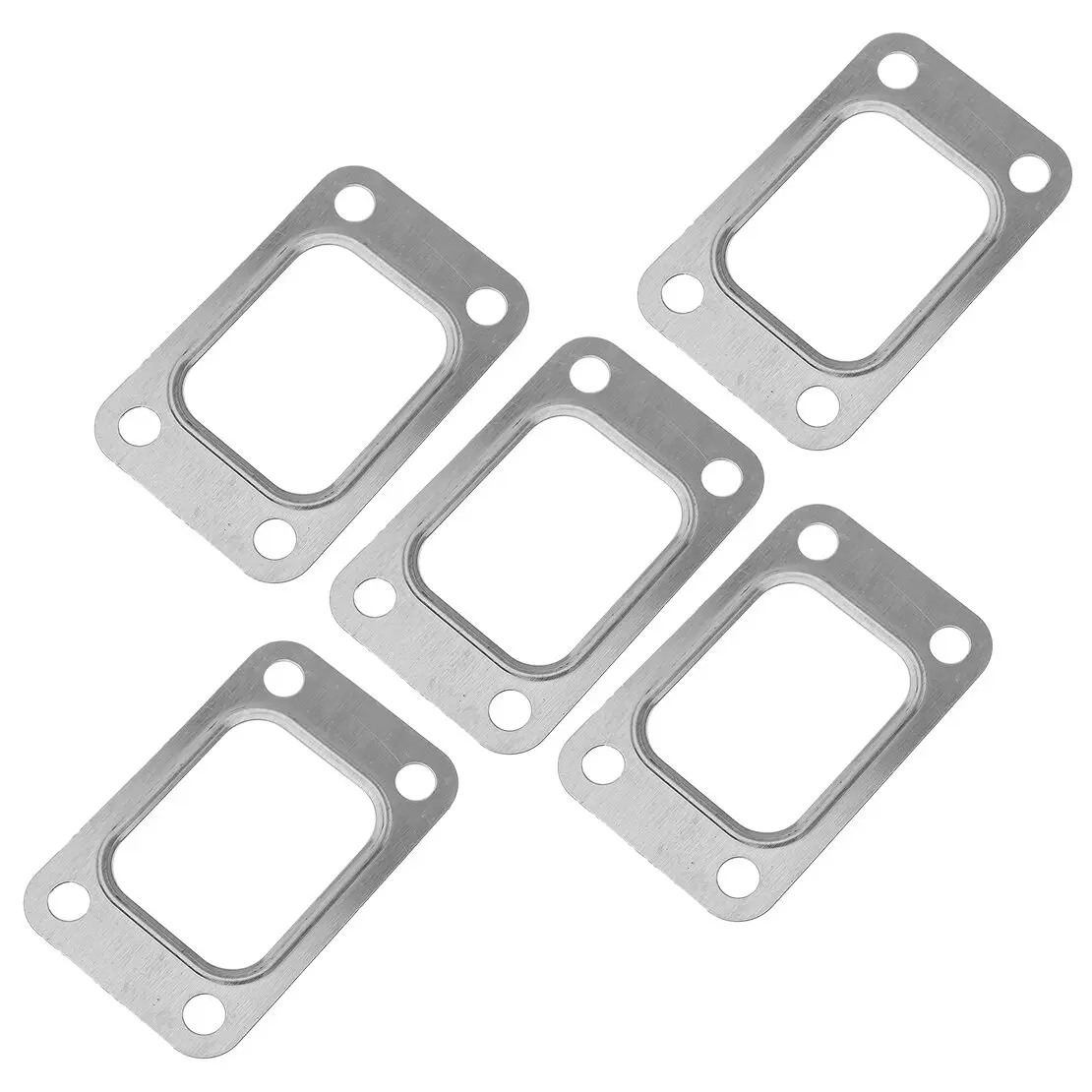 

Car Universal 5Pcs Turbo Turbine Inlet Flange Fitting Gasket for T25 T28 GT25 GT28 T2 Silver