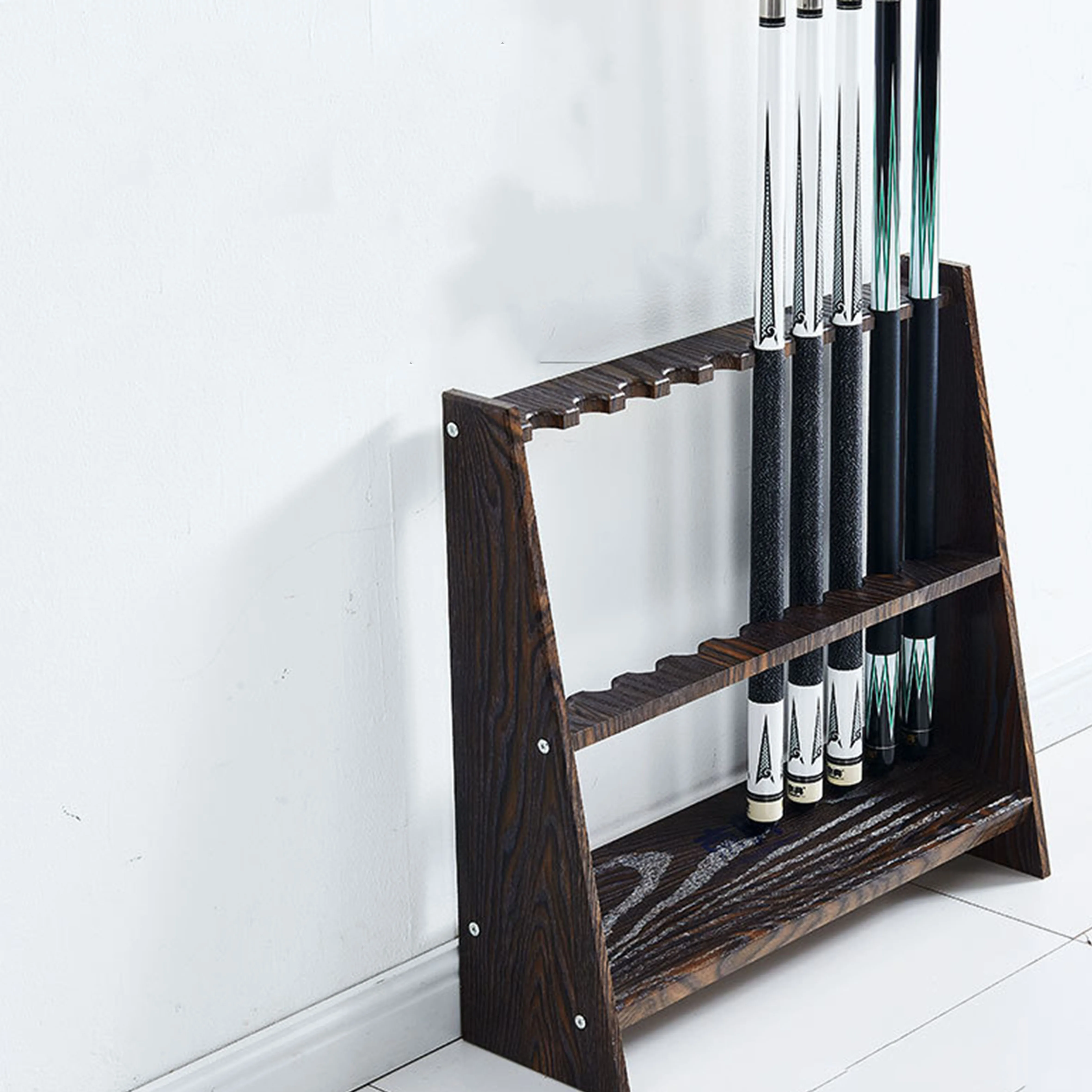 

Wooden Floor-Standing Billiard Cue Rack Accessory Cabinet with Customizable Logo Placement Rack & Box Pool Sport Accessories