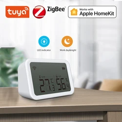 Tuya WiFi/Zigbe sensore di luce sensore di temperatura e umidità termometro igrometro interno con Display LCD supporto Alexa Google