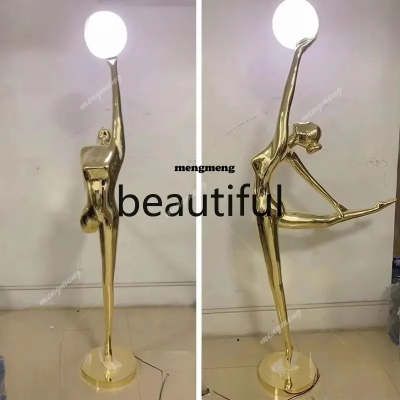 Figure-shaped ornament floor lamp art, living room hotel lobby sales department decorative standing lamp  N