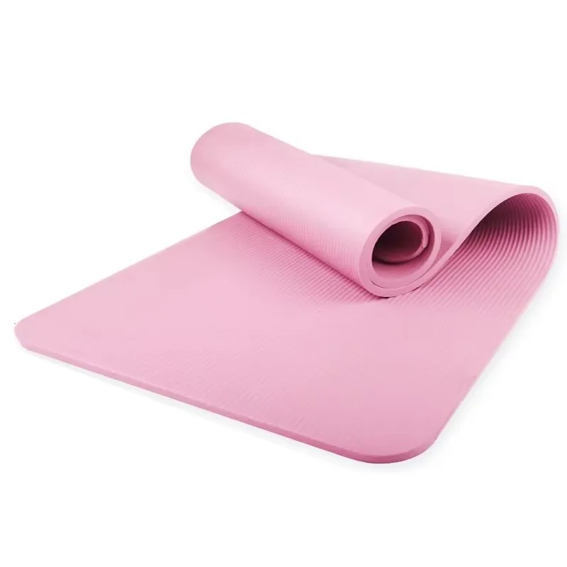 YTYINWholesale Thick NBR Yoga Mat Non Slip High Density Exercise Mat With Carrying Strap For Pilates Fitness Home Workout Custom