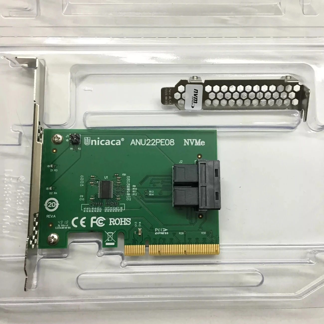 U.2 NVMe SSD SFF8643 to SFF-8639 NVMe U.2 with Cable PCIe x8 Dual Port Adapter