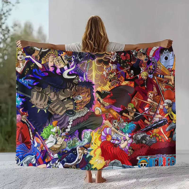 Anime Zoro One P-Piece Straw Hat Pirates Soft Flannel Throw Blanket,Cozy Warm Blanket for Bed,Sofa,Living Room,Picnic,Camping