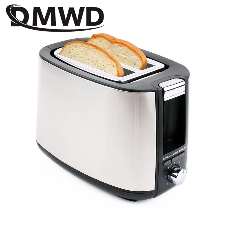 

110V/220V Electric Toaster Sandwich Maker Grill 2 Slices Slot Cooking Bread Toast Oven Household Breakfast Baking Machine Heater