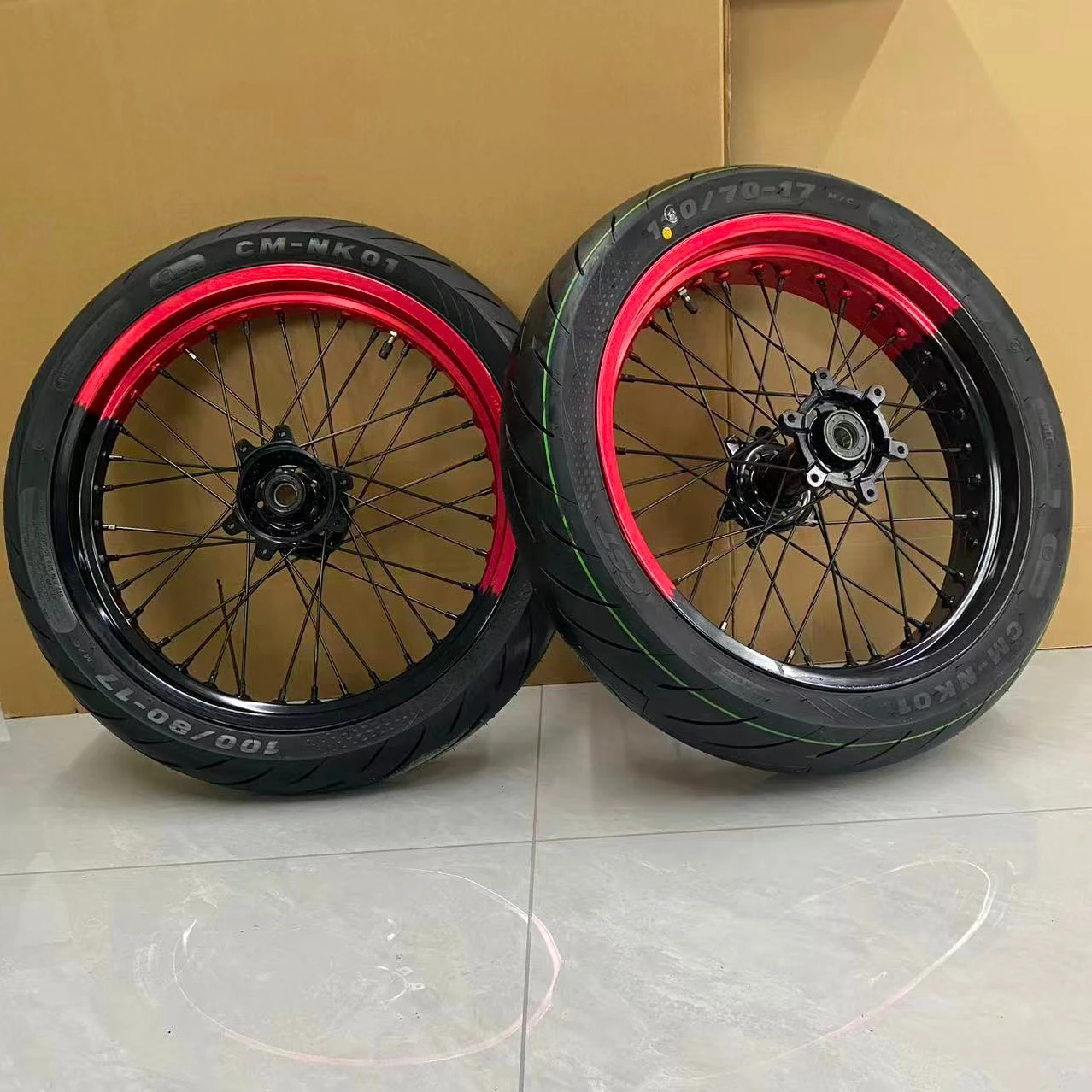 Ultra Bee Sumos Sur-ron Ebike Front Rear Wheels 17inch Ultra Bee Complete Super Moto Set Aluminum Alloy For Super Bike Electric