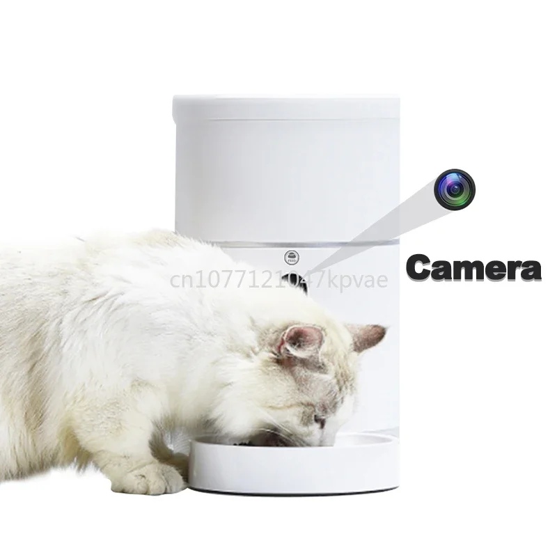 For Wide Angle Automatic Pet Feeder Food Bowl APP Control Pet Accessorie 4L Cat Feeder Food Dispenser Dog Bowl with Camera 1080P