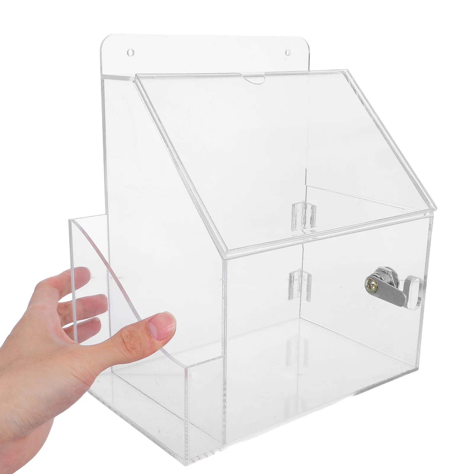 

Transparent Acrylic Multifunctional Ballot Box with Slot Donation Collection Box for Charity Fundraising
