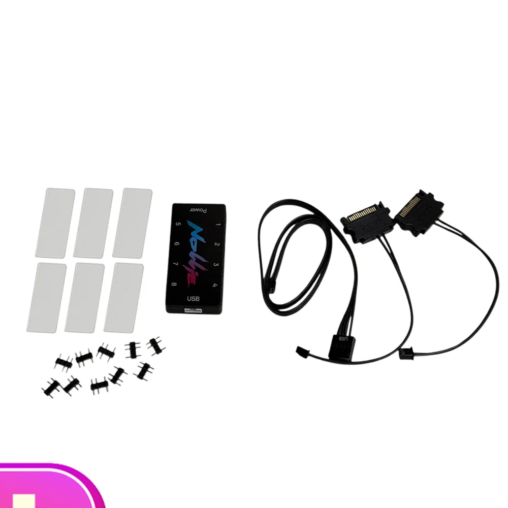 Nollie SignalRGB OpenRGB Universal 5V 3PIN ARGB Asynchronous Controller for Extended Motherboard Interface 8/16 Way ARGB Fan Hub