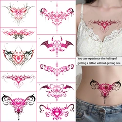 10pc/Lot Waist Abdomen Sexy Temporary Tattoo Sticker Female Covered Scar Waterproof Succubus Totem Human Fake Tattoos Watercolor