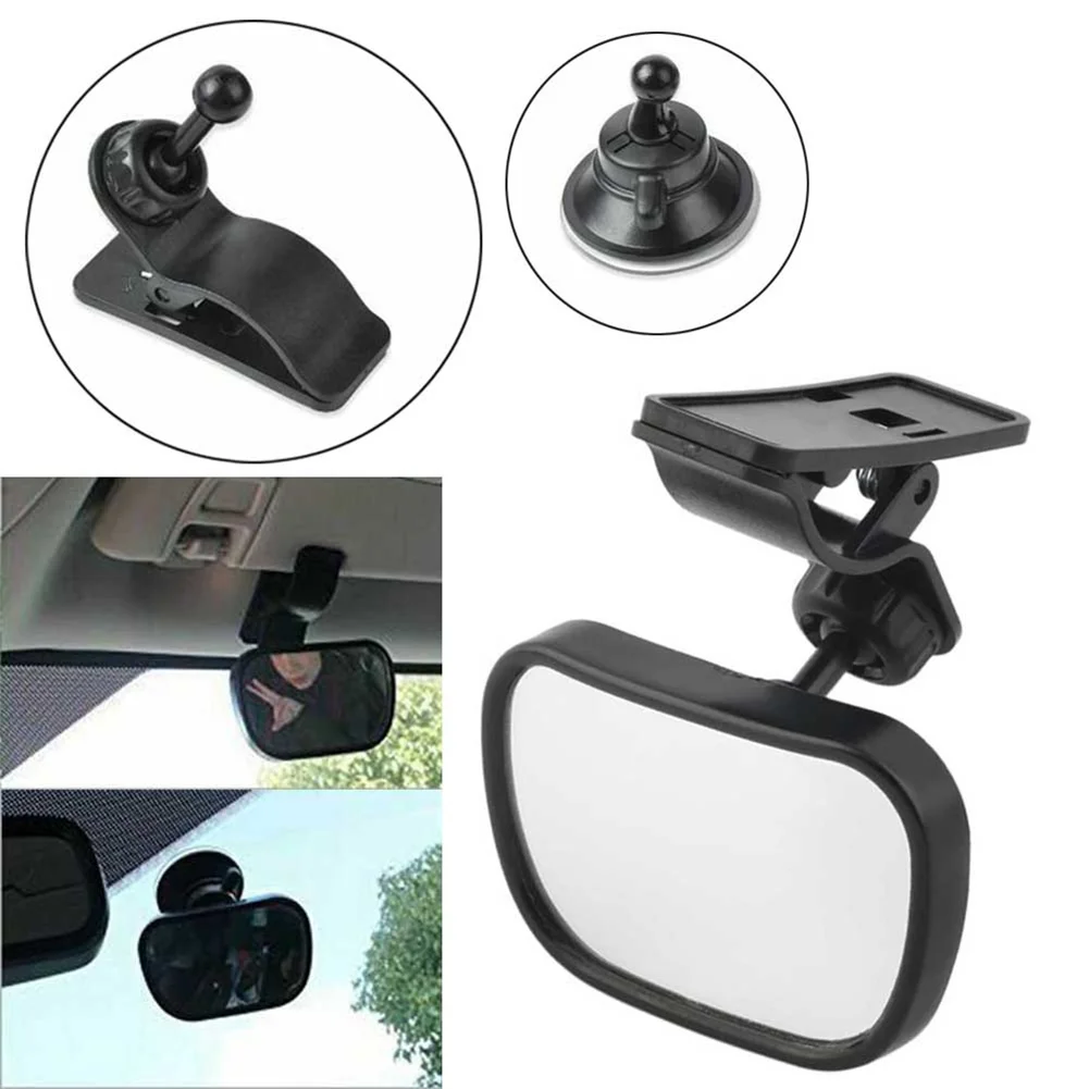 View Mirror Rear View Interior Baby View Mirror Car Rearview Clip Holder PVC Rear View Interior Sucker Holder 8.8*5.6*2.5cm