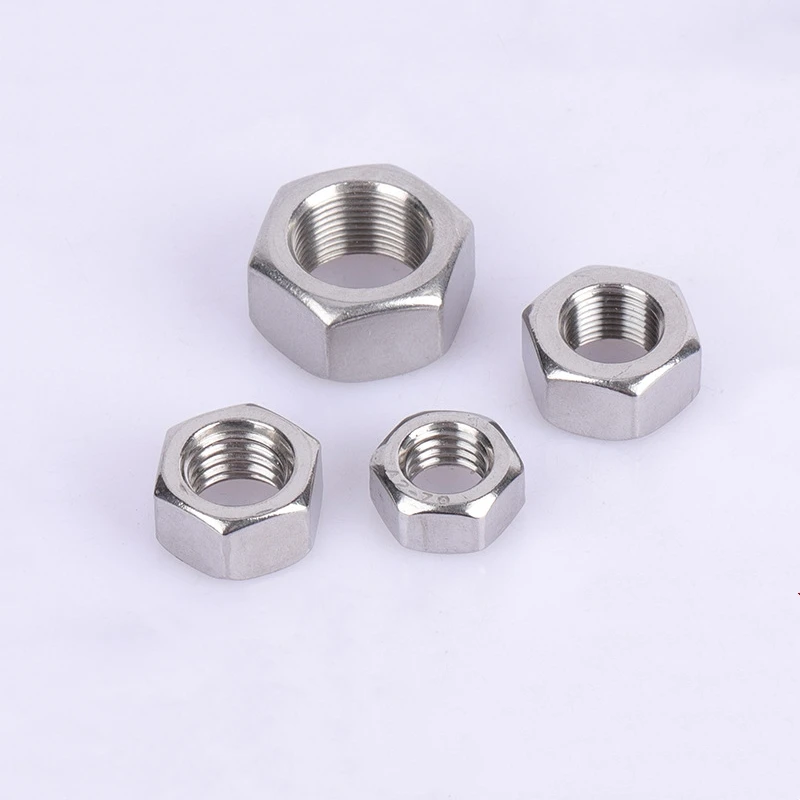 2~50pcs DIN934 Fine Thread Hex Hexagon Nut 304 A2 Stainless Steel M4 M5 M6 M8 M10 M12 M14 M16 M18 Pitch 0.5/0.75/1/1.25/1.5mm