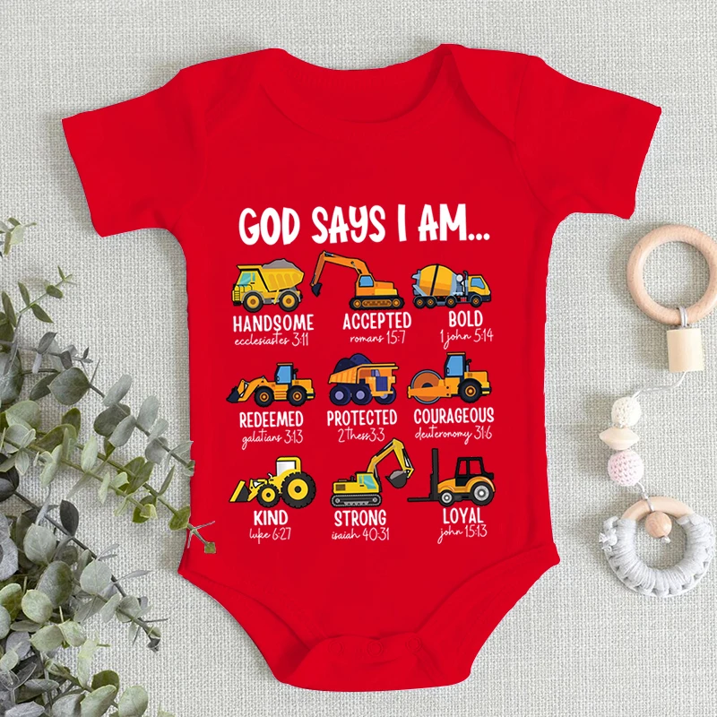 Baby Boys Girls Rompers Funny Design Cars Graphics Fashion Short Sleeve Newborn Infant Outfits Cartoon Jumpsuit for Newborns