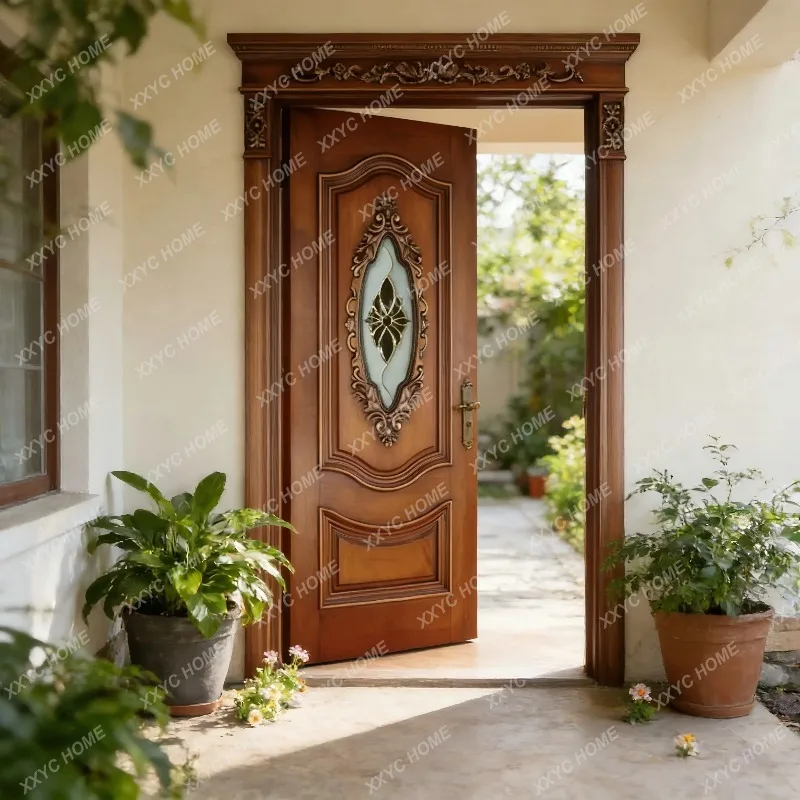 XX Customization Solid Wood Door For Interior, Customized Design With High Gloss Finish, Bedroom/Office/Bathroom Door