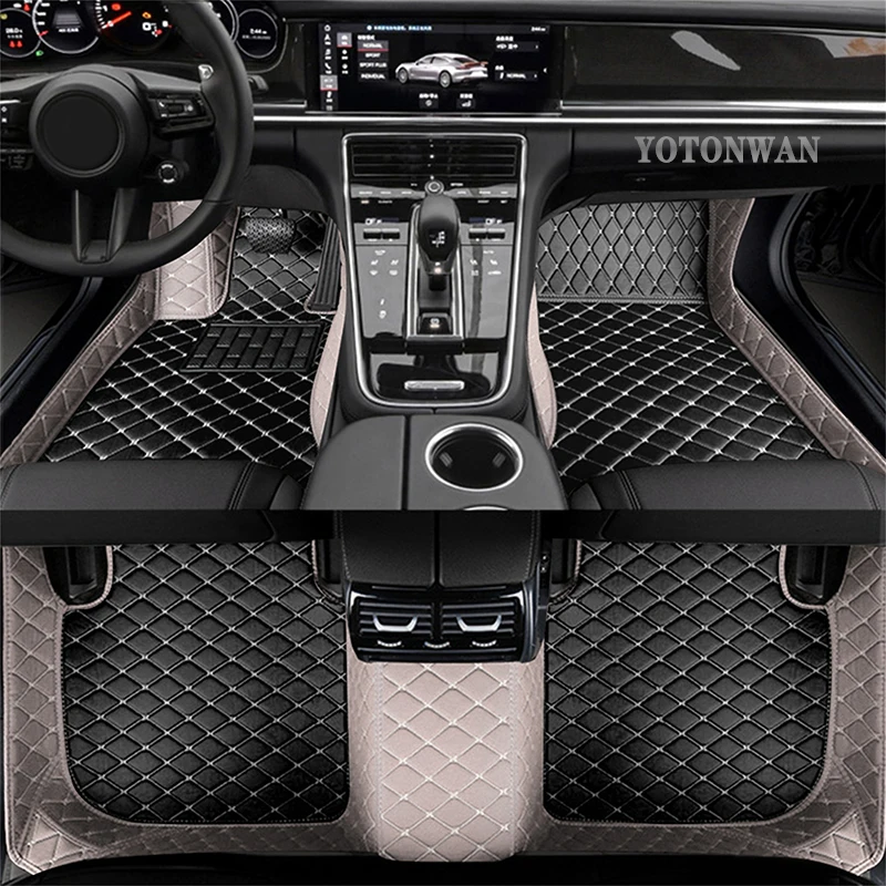 

YOTONWAN Color Custom Leather Car Floor Mat 100％ For Honda All Models Civic Fit CRV XRV Accord Odyssey Jazz City Car Accessories