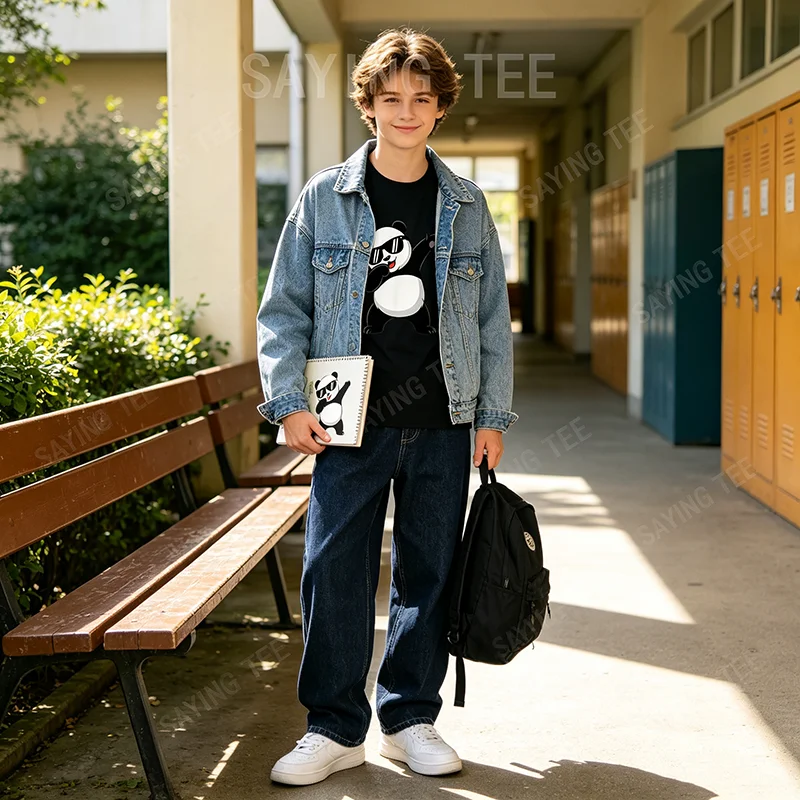 Lustiges Panda-Motiv für Männer, Frauen, Jungen, Panda-Liebhaber T-Shirt Y2k Niedliches Bestes Bären-Kostüm Kleidung für Söhne Geburtstag Neuartiges Geschenk T-Shirts – Detail 5