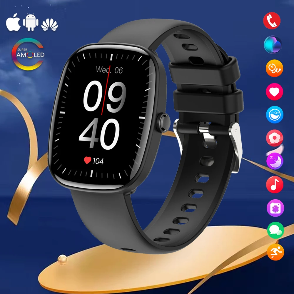 

Smart Watch for Men Women (Answer/Make Calls), 24/7 Heart Rate Blood Oxygen Sleep, IP68 Waterproof Fitness Watch Android iOS