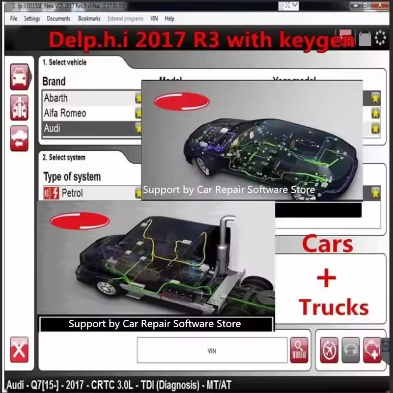 Delphis 2017 R3 s keygen nejnovější 2025 delfy DS150E diagnostické nářadí softwarový pro aut a kamiony obd skener 2017r3