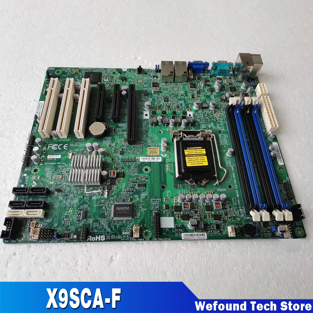 For Supermicro Server Motherboard C204 Chipset LGA1155 DDR3 E3-1200 X9SCA-F