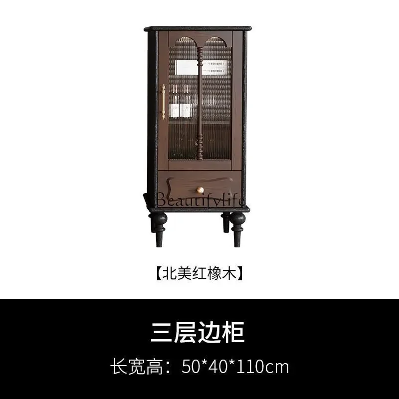 Picture 7: Factory Direct  French retro solid wood dining side cabinet simple locker American living room side cabinet
