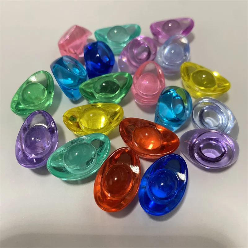 20/50Pieces Colorful Acrylic Size About 22*15mm Lucky Money Chessman Fortune Game Pieces For Token Board Game Accessories