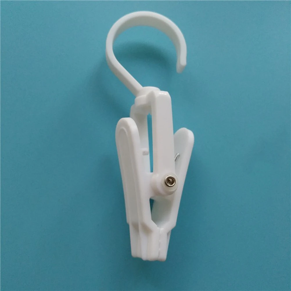 

20pcs Plastic Clips Strong Bathroom Accessories Easy Install No Drop Heavy Curtain Hooks Multi Function Hanger Photo