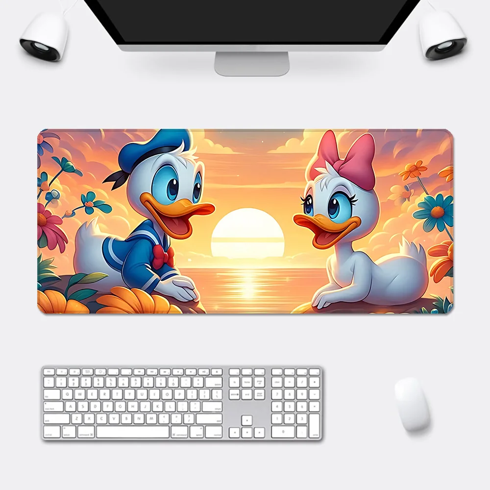 Cartoon Donald Duck Daisy Ducks Couple Mousepad HD Printing Computer Gamers Locking Edge Non-slip Mouse Pad Keyboard PC Desk Pad