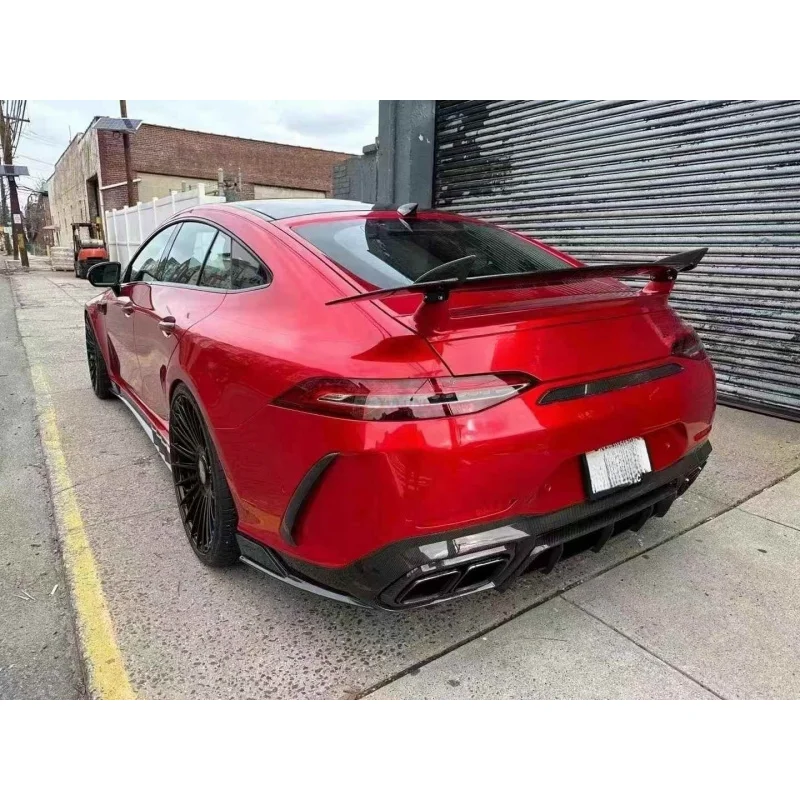 

For Mercedes-Benz AMG GT50 GT53 GT63 GT63S Top Style Carbon Fiber Rear Spoiler Trunk Spoiler Double-layer Rear Spoiler