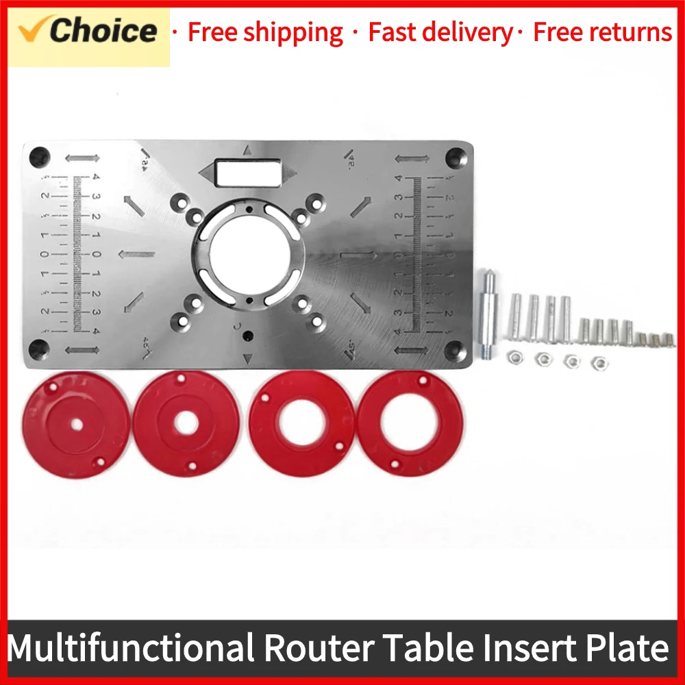 Router Table Insert Plate banchi per la lavorazione del legno Router per legno in alluminio modelli Trimmer macchina per incidere con strumenti a 4