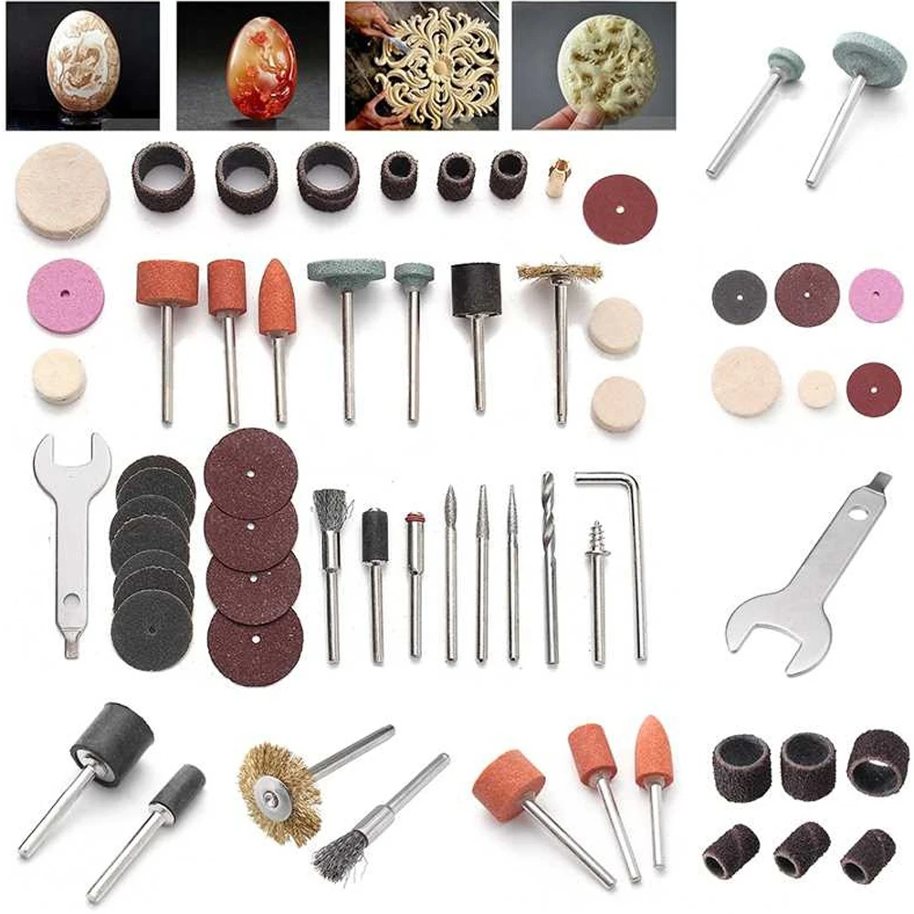 Rotary Power Tool Accessory Set 40Pcs For 1/8'' Shank Sanding Grinder Rotating Polishing Kit For Dremel Accessories High Quality