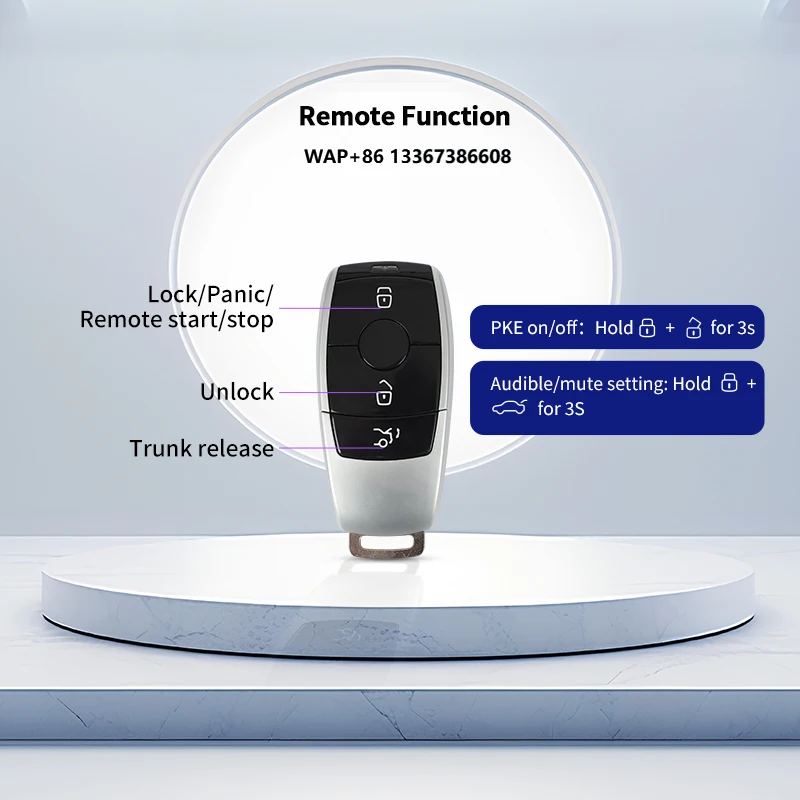 09-14 E Class W212/11-15 SLK R172 Plug Play Car Alarm System Passive Keyless Entry