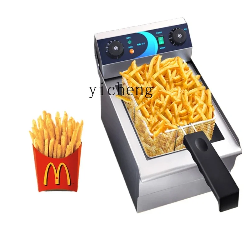 c3Electric Fryer Commercial Fried Potato Chips Single and Double Cylinder Fryer Fried Machine