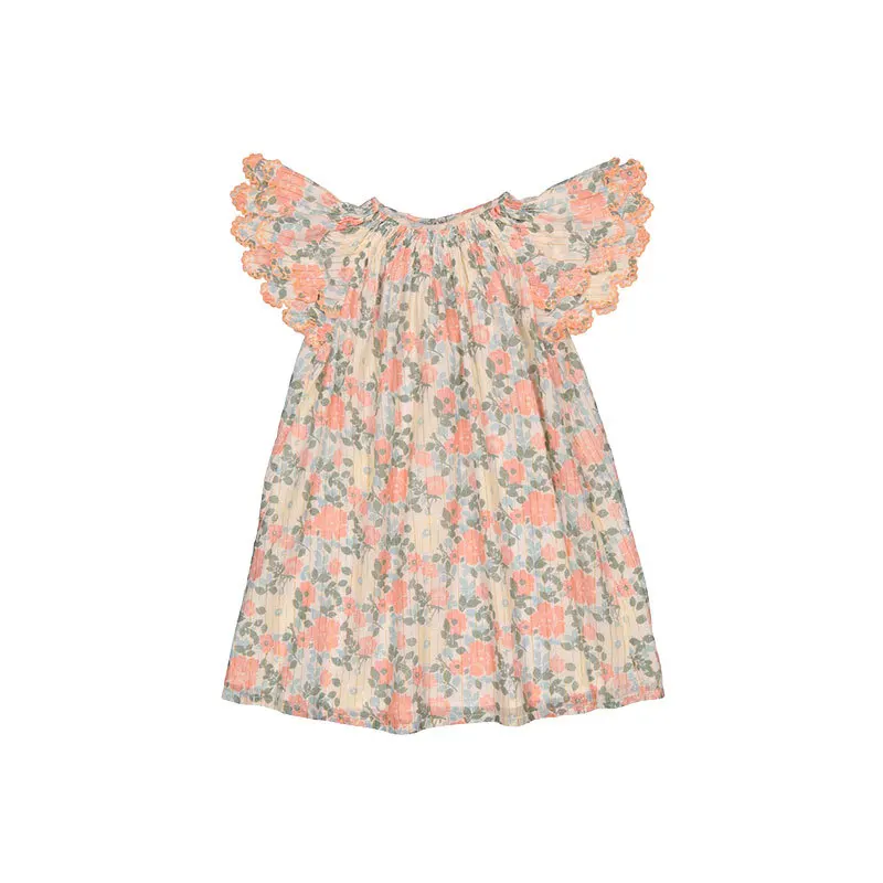 Vestiti coreani per bambini vestito da principessa per ragazze per la nuova estate 2024 Baby Girl Flower Pretty Holiday Party gonne abbigliamento per bambini