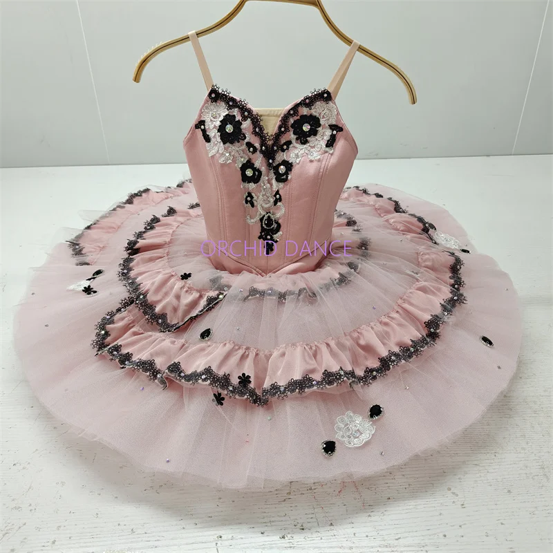 

hot selling fashion Unique Design Kids Girls Children Women Adult Performance Wear pink Ballet Tutu Costumes with twinkle stone